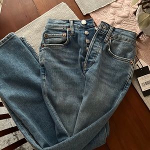 Classic Faded Blue 70s Stove Pipe re/done jeans size 23